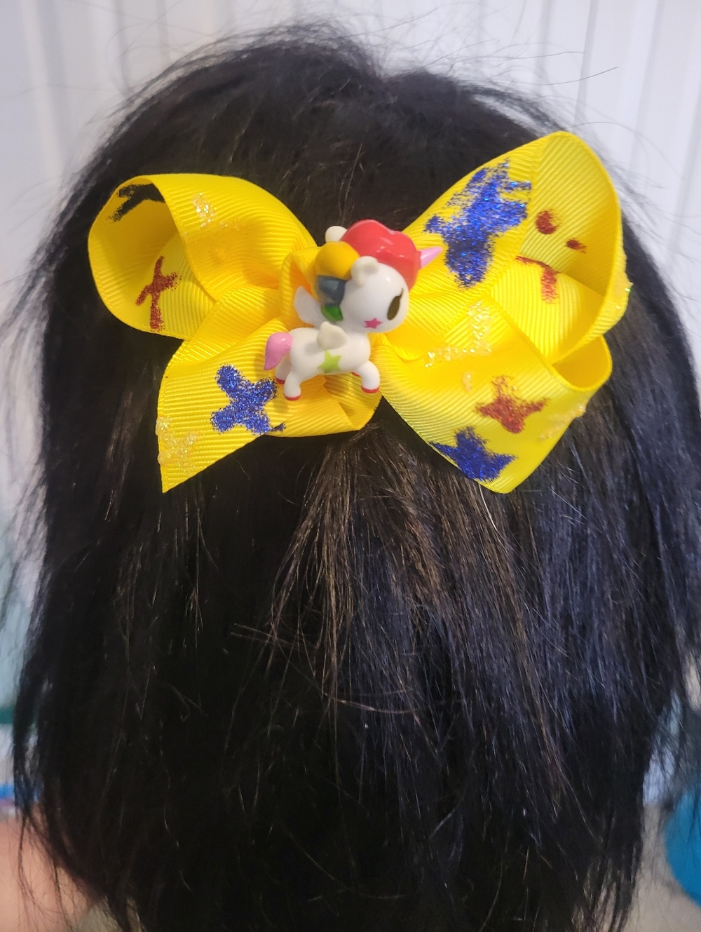 Tokidoki Stellina unicorn unicorno hair bow kawaii girls women yellow handmade